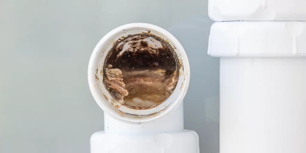 clogged pipe